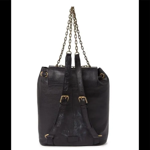 Frye Jade Studded Leather Backpack, ADJUSTABLE Chain/Leather Strap,‎ Black, NWT - Image 5