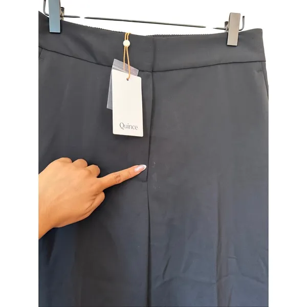 Quince Stretch Crepe Classic Trouser Pants Black Size 8 NWT - Image 11