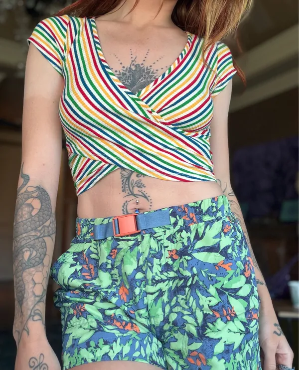 Striped Crop Top Multiple - Image 3