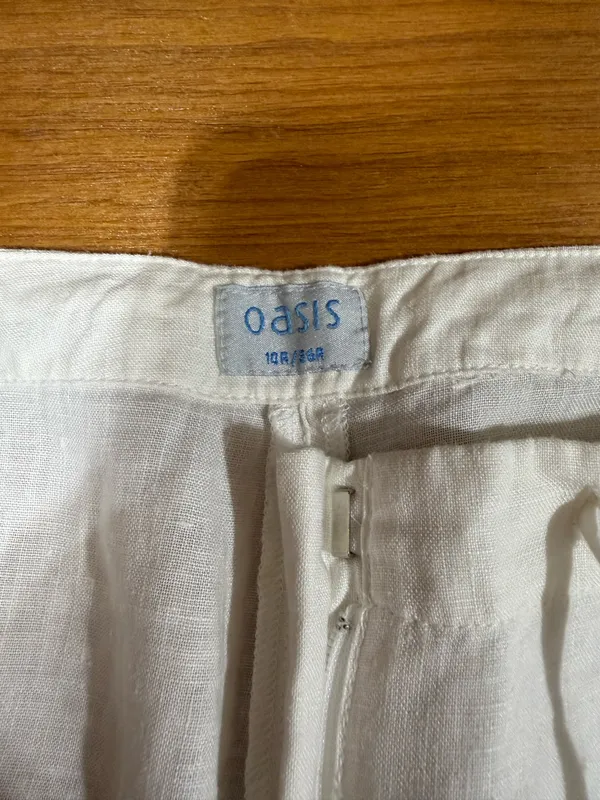 Oasis white linen pants - Image 4