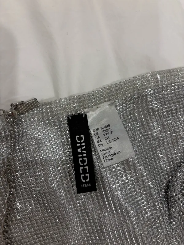 H&M Sparkle Tank Silver - Image 3