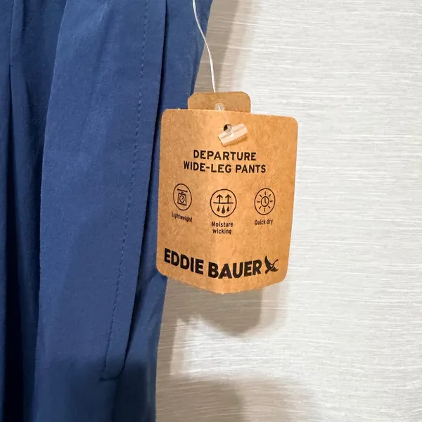 Eddie Bauer Departure Wide-Leg Pants Blue Petite XL UPF 50+ Moisture Wicking - Image 5