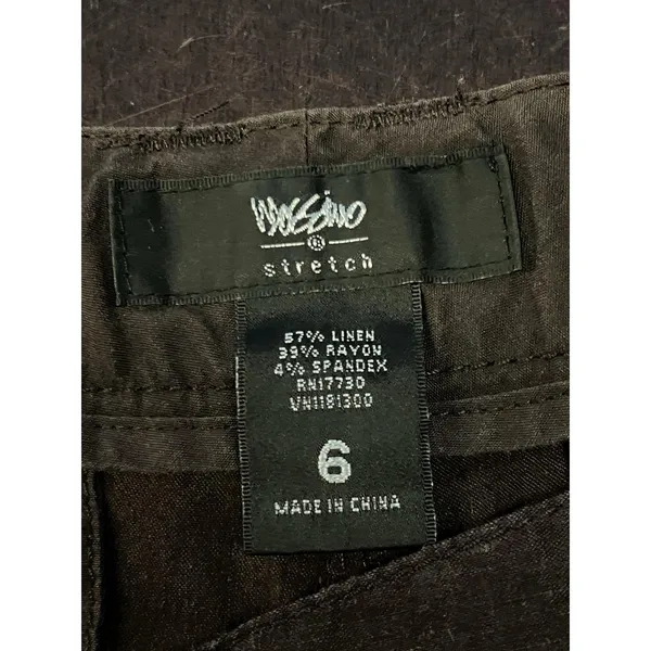 Mossimo Shorts Womens 6 Brown Cargo Linen Blend Stretch Pockets Casual - Image 3