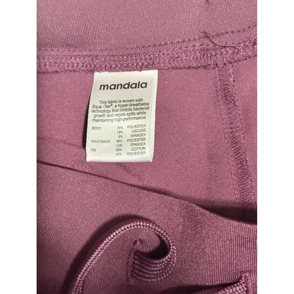 Mandala Maroon Cargo Scrubs Pants Pink Size M - Image 6