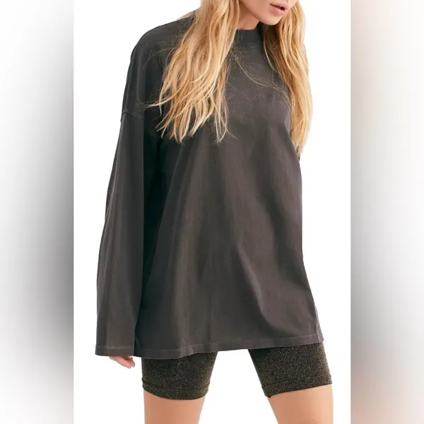 We The Free by Free People Be Free Tunic T-Shirt Small Oversized Boho Top - Image 3