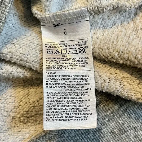 Old Navy Gray Lace Up Sweatshirt Large - Image 8