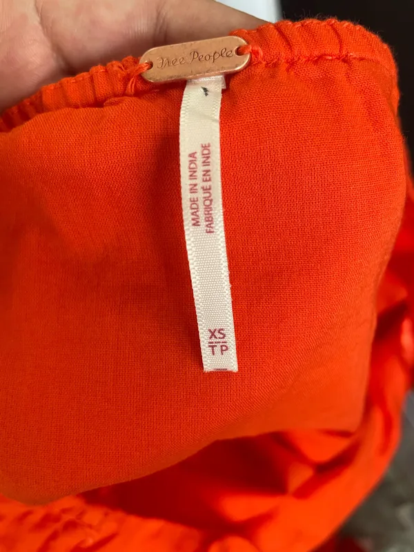 Free People Printemps Moment Top In Orange NWOT - Image 4