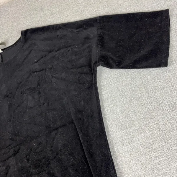 XCVI Dress Womens L Black Shift Kimono‎ Sleeve Oversized Velour Casual Party - Image 5