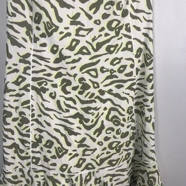 Offline by Aerie ruffle animal print athletic dress size XXL white green - Image 3