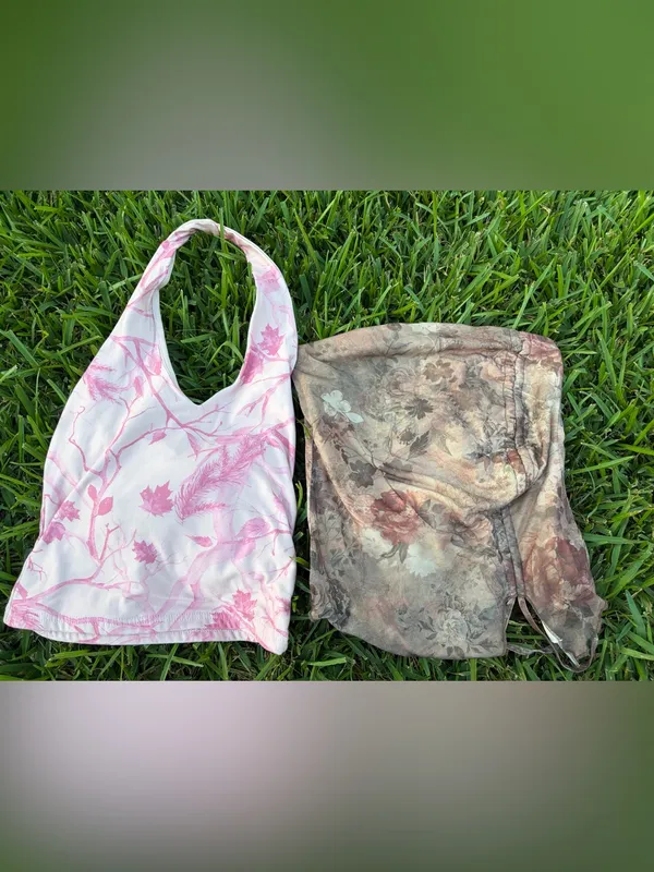 Almost Famous Y2K Floral Top Bundle Halter Tube Tops S - Image 2
