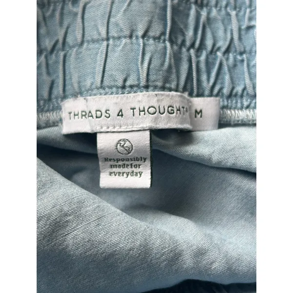 Threads 4 Thought blue chambray elastic waist pants sustainable Medium - Image 4