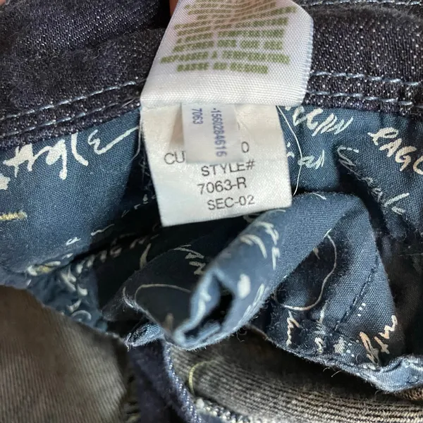 American Eagle Vintage Y2K Mid Rise Wide Leg Flare Trouser Jeans Dark Wash 14 - Image 11