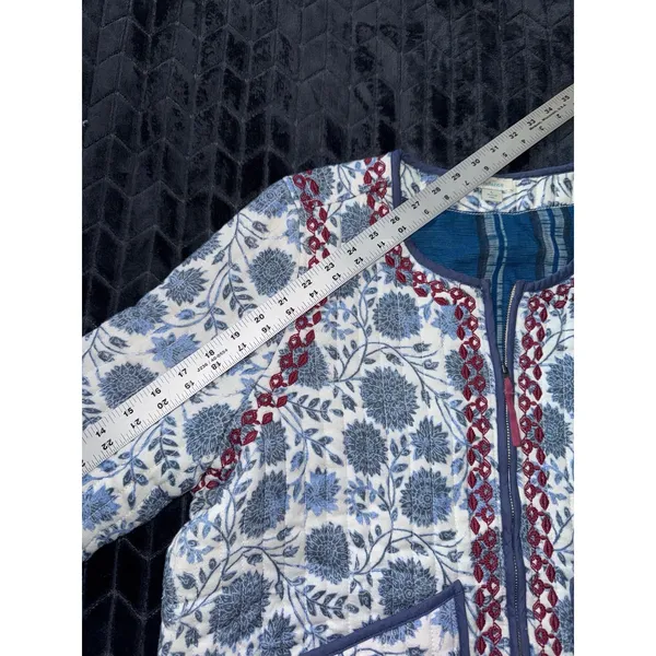 Sundance Women's Catalog Jubileo Utility Jacket Embroidered Quilted Size Large - Image 8