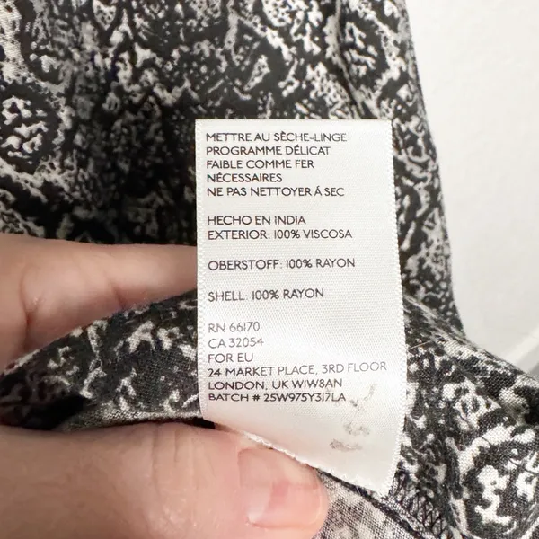 Ecote Anthropologie Snakeskin Print Embroidered Detail Shift Dress Sz L - Image 9