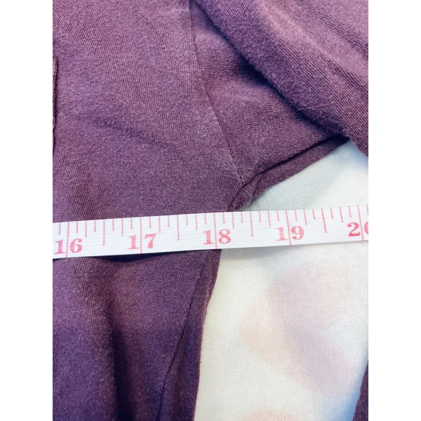 PINK Victoria's Secret Long Sleeve T-Shirt Women XS Plum Pocket Graphic Tee‎ - Image 5
