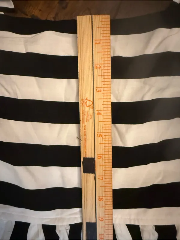 Pretty Garden Black & White Striped Tie-Shoulder Maxi Dress Size Medium - Image 8
