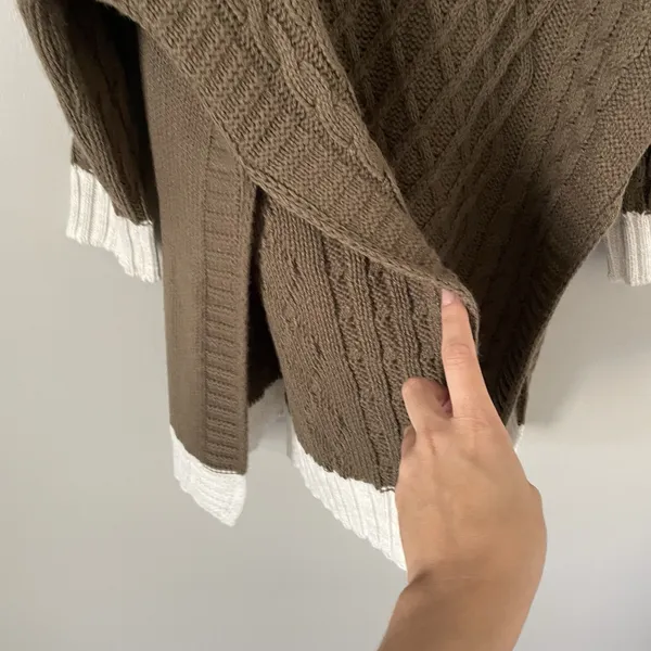 Mersea One Size Fits Most Lisbon Traveler Dolman Sleeve Sweater Side Slits - Image 3