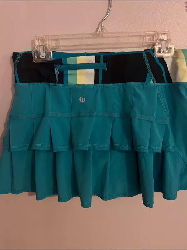 lululemon athletica Teal Athletic Skirt with Striped Waistband - Image 2