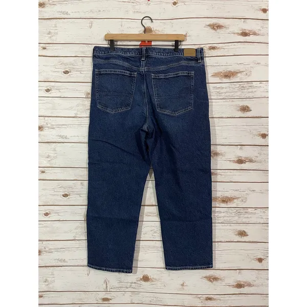 American Eagle Stretch Super High-Waisted Ankle Straight Jean - Dark Wash - 18 - Image 16