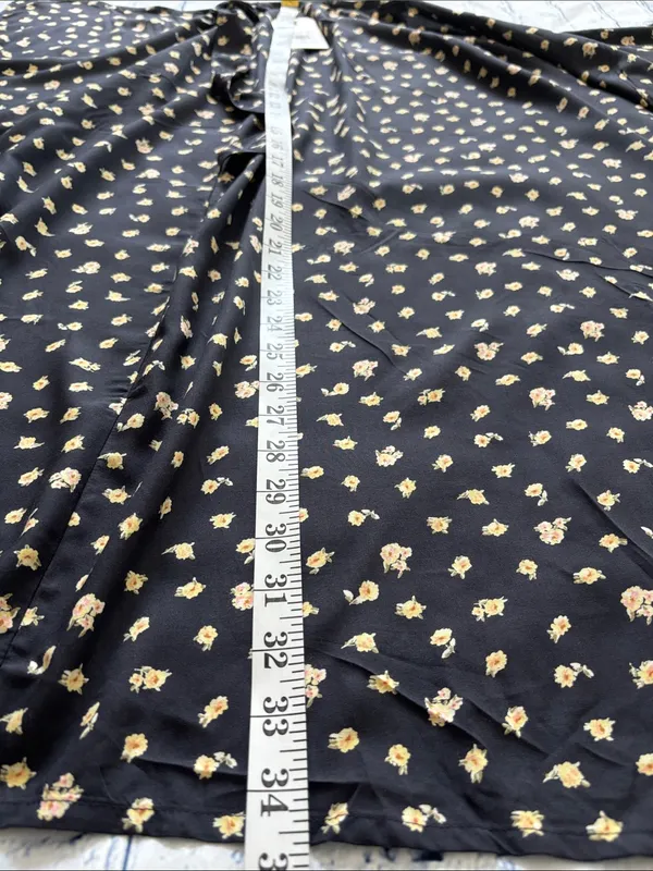 NWT Billabong Ocean Air Floral Maxi Wrap Skirt - Black / Yellow (Size Small) - Image 10
