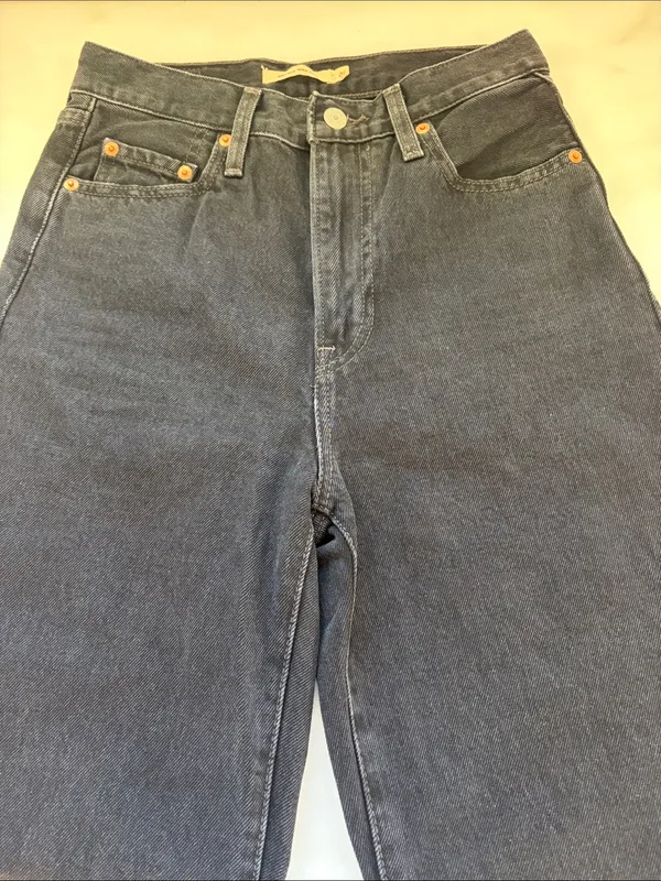 Levi's Women's Charcoal Wide Leg Jeans - Image 3
