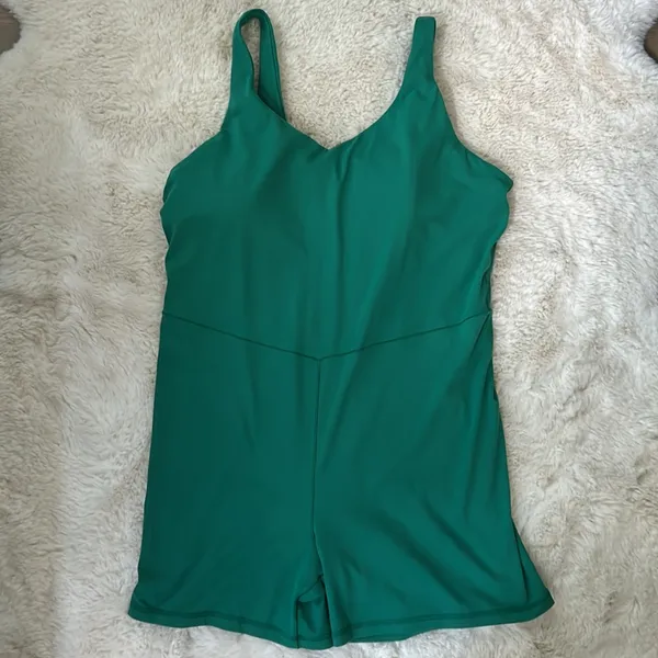 Offline by Aerie Real Me Low Key 5" Green Romper XXL - Image 2