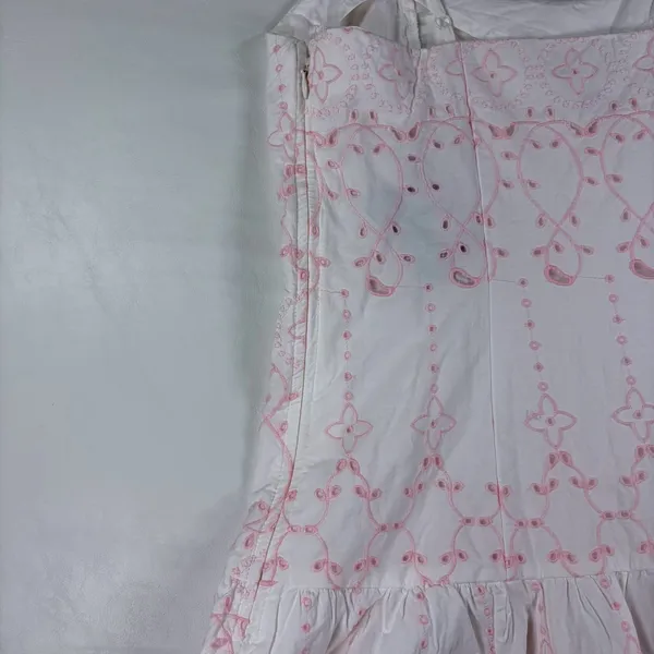 Roller Rabbit Target Pink White Eyelet Embroidery Drop Waist Sun Dress Small New - Image 11