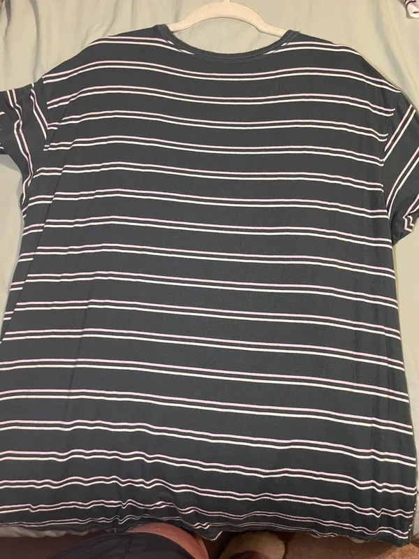 American Eagle Outfitters Green Striped Soft & Sexy Shirt - Image 3