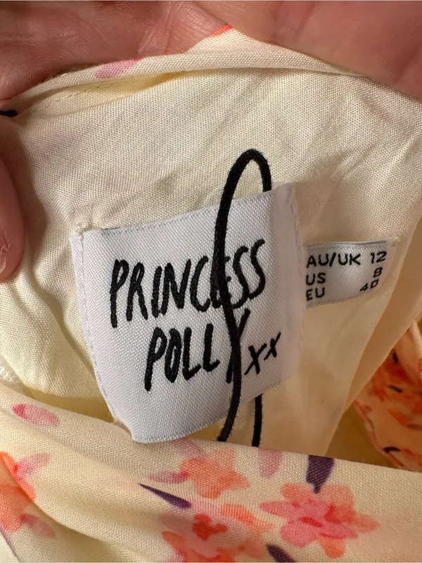 NWT Princess Polly Creamy White Floral Mini Dress with Pink Blossoms - Image 7