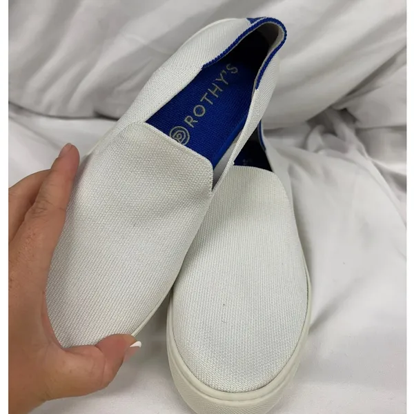 Rothy's $99 Women's The Original‎ Slip On Sneaker in Bright White Sz 9.5 - Image 8