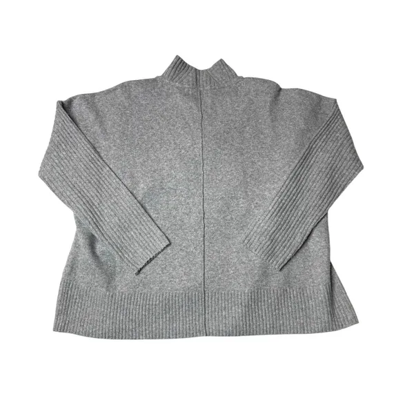 Simply Vera Vera Wang Gray Mockneck Sweater M Quiet Luxury Cashmere Blend - Image 6