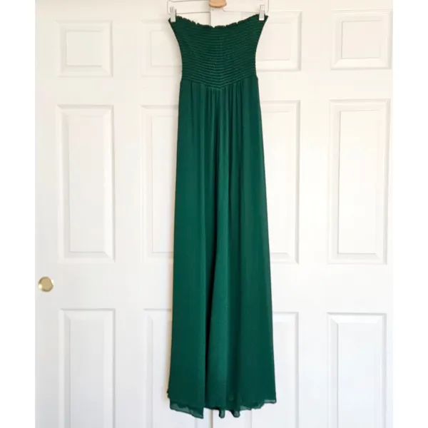 Reformation‎ Hibiscus Maxi Dress in Emerald Green Size Small Cut Out Bow Front - Image 10
