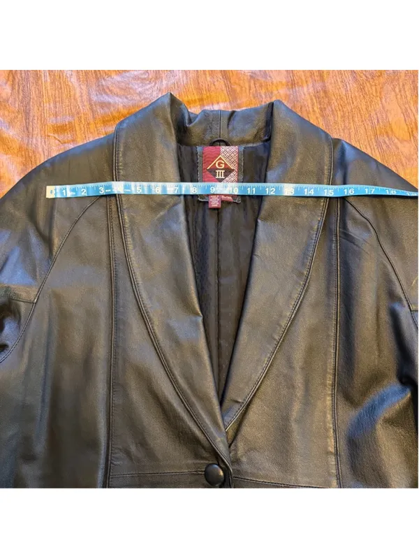 Vintage Women's G-III Leather Coat XL Black Full-Length Long Lined Insulated - Image 11