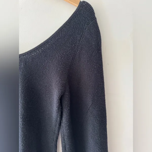 Abercrombie & Fitch Black Ribbed Scoop Neck Sweater Bodysuit‎ - Image 6