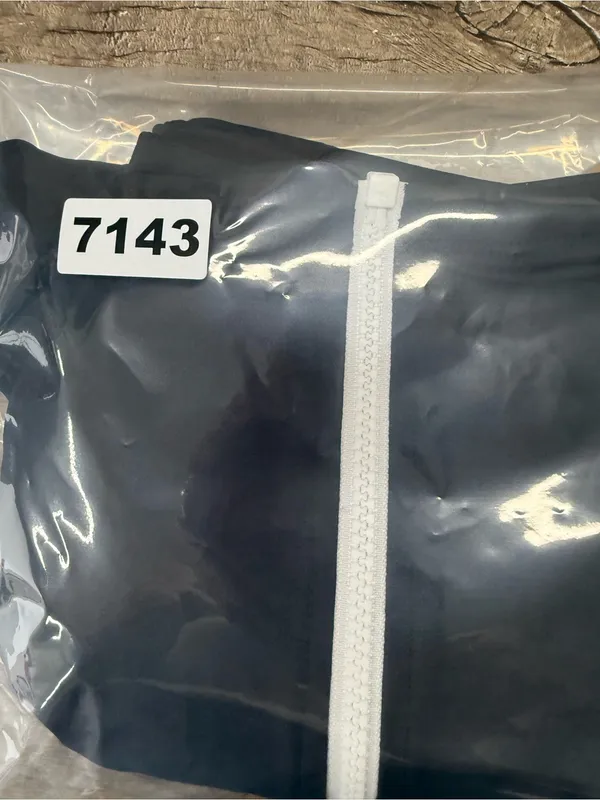 SKIMS‎ Sporty Zipper Swim Mock Neck Top - Onyx Black & White - Sz 4x NWT - Image 5