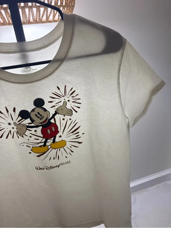 Walt Disney World Mickey Mouse Cream Graphic Tee - Image 3