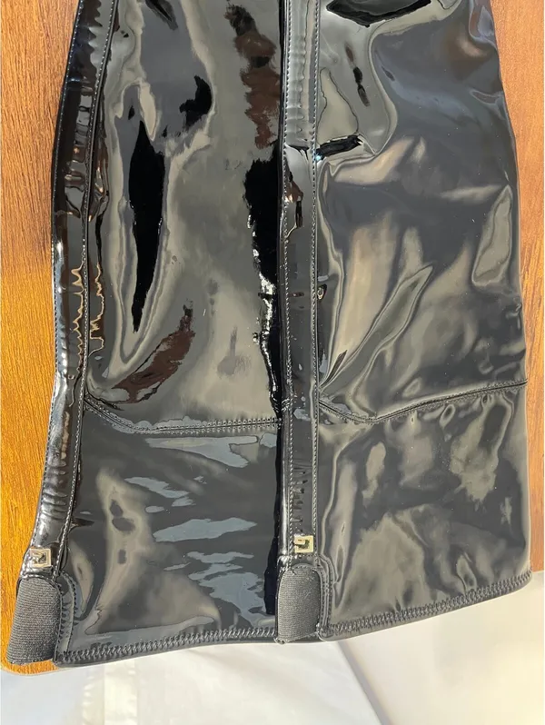 GUESS Black Patent OTK Stiletto Boots Mob Wife Y2K Baddie 8W - Image 4