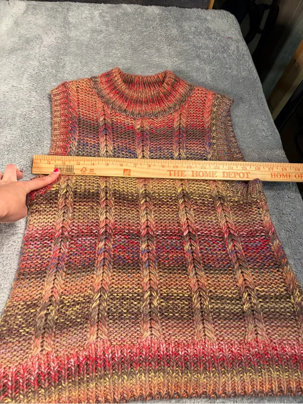 Evereve knit tank top sweater colorful small - Image 4