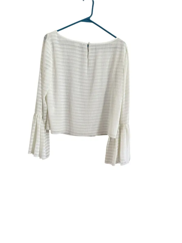 Women's Club Monaco White Bell Sleeve Blouse Size M - Image 3