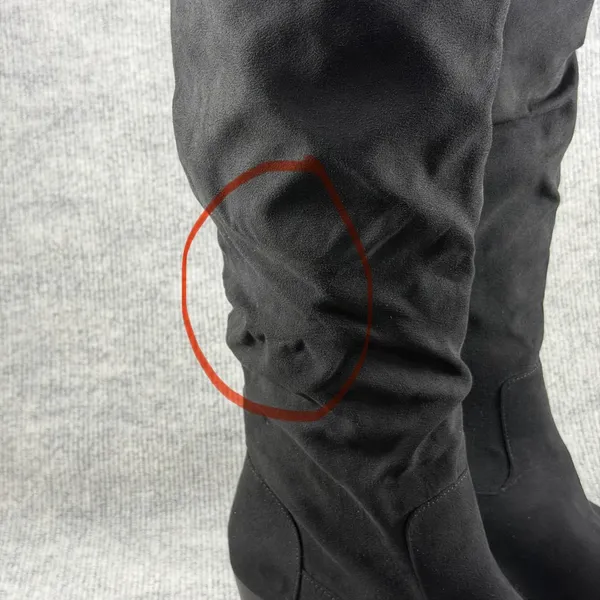 Sun + Stone Size-8M Womens Elviss Slouch‎ Knee High Dress Boots Black - Image 2