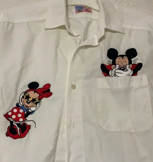 Disney Woman 90s Vintage Minnie and Mickey Blouse - Image 2