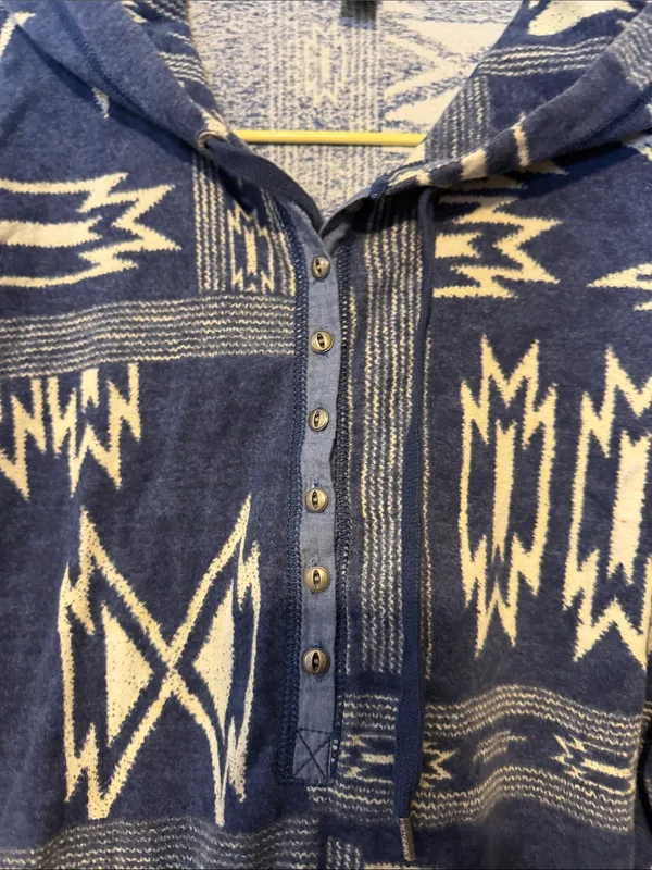 Lauren Ralph Lauren Aztec Design‎ Pullover Hoodie Size Large - Image 3