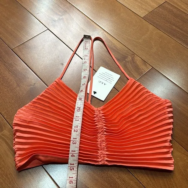 ALC Frank NWT Pleated Coral Crop Camisole Top size‎ 2 - Image 12