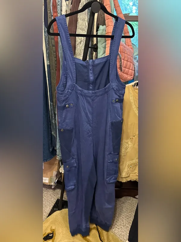 NWOT Free People FP Movement Fast Track Onesie - black grape blue - size Small - Image 12