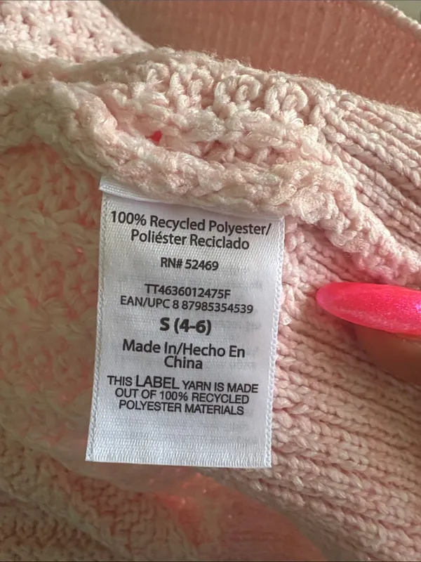 Time and Tru Light Pink Ribbed Crewneck Sweater - Image 10