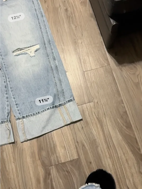 Hidden Jeans High-Rise Light Blue Extra Wide Leg Distressed Jeans - Image 10