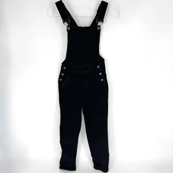 J. Crew Black‎ Denim Bib Overalls Size XXS - Image 6