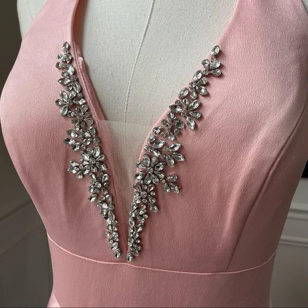 Glow Pink Princess Prom Drew Formal Gown Rhinestone 10 - Image 4