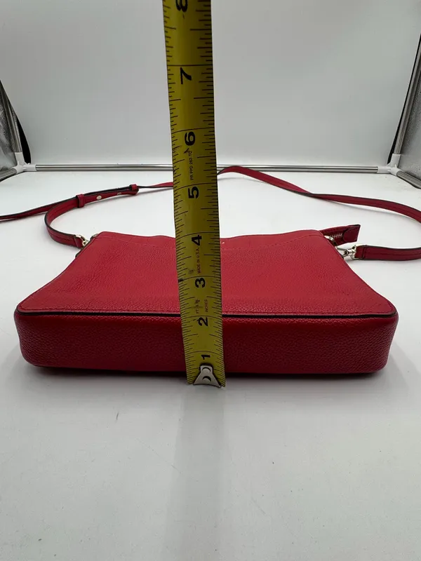 Kate Spade New York Red Pebbled Leather Crossbody Shoulder Bag Purse Dust Bag - Image 8