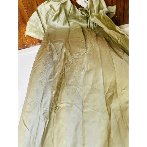 REFORMATION Dried Herbs Green Asymmetrical Cowl Neckline Rhonda Dress sz 18 - Image 14